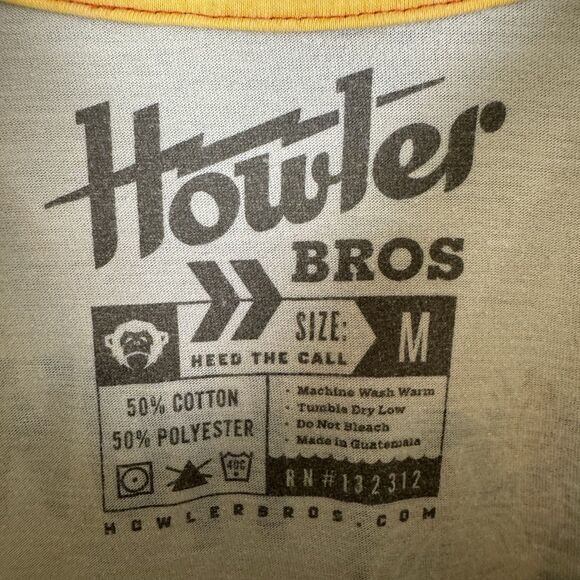 Howler Bros Shirt Mens Medium Beige Graphic Tee Short Sleeve Paradise - Picture 3 of 7